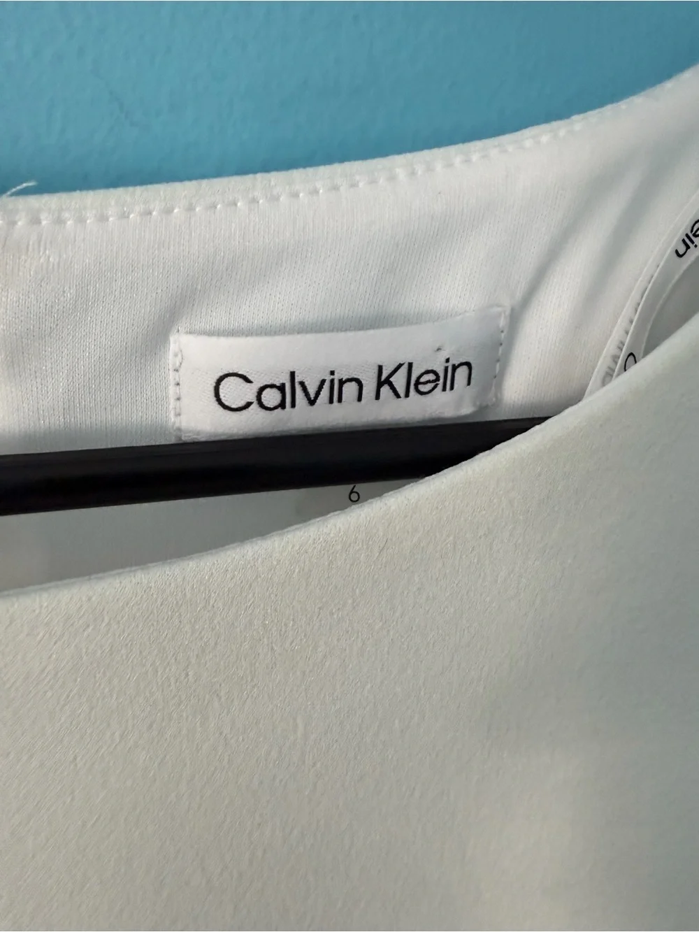 Calvin Klein Cream Bell-Sleeve Midi Sheath Dress